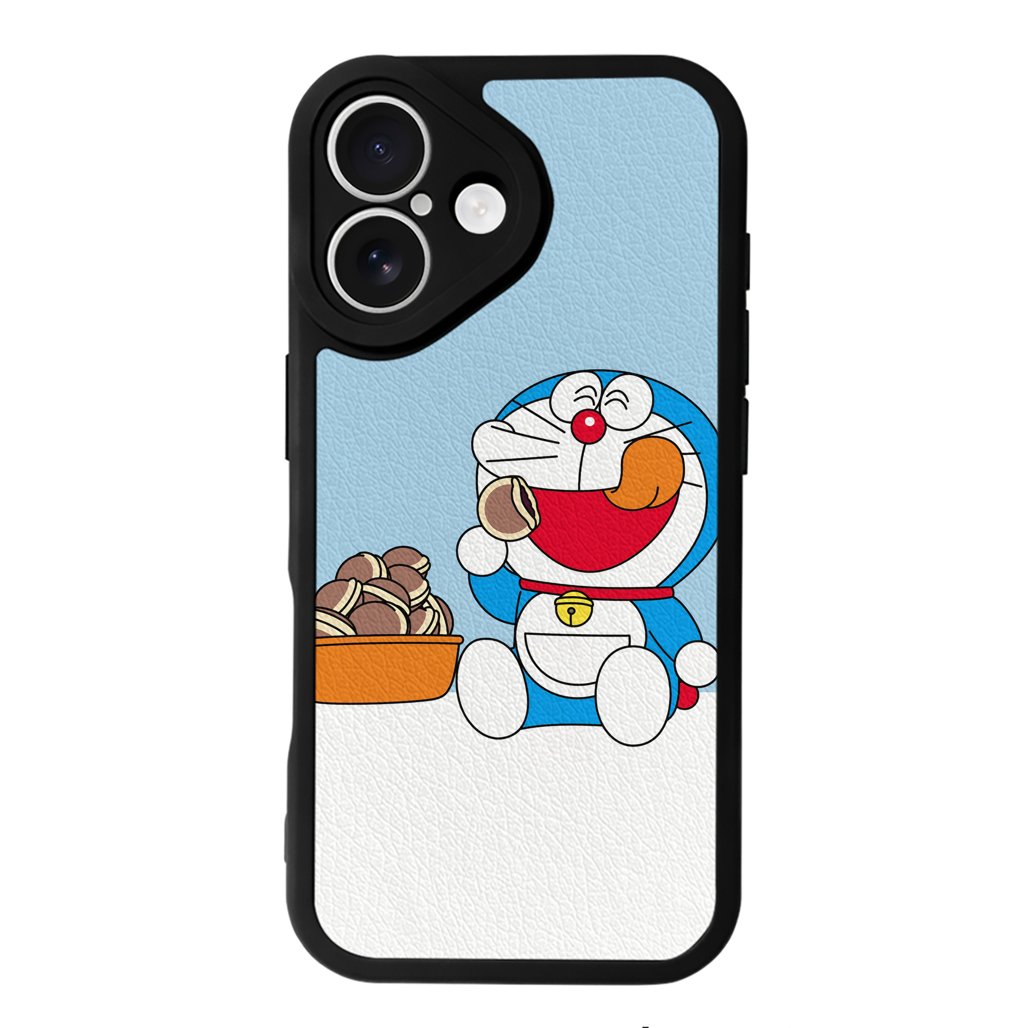 （画像用） ドラえもん Doraemon 【iPhone 16シリーズ対応】シリコンスマホケース（レザー調） 材質：シリコン